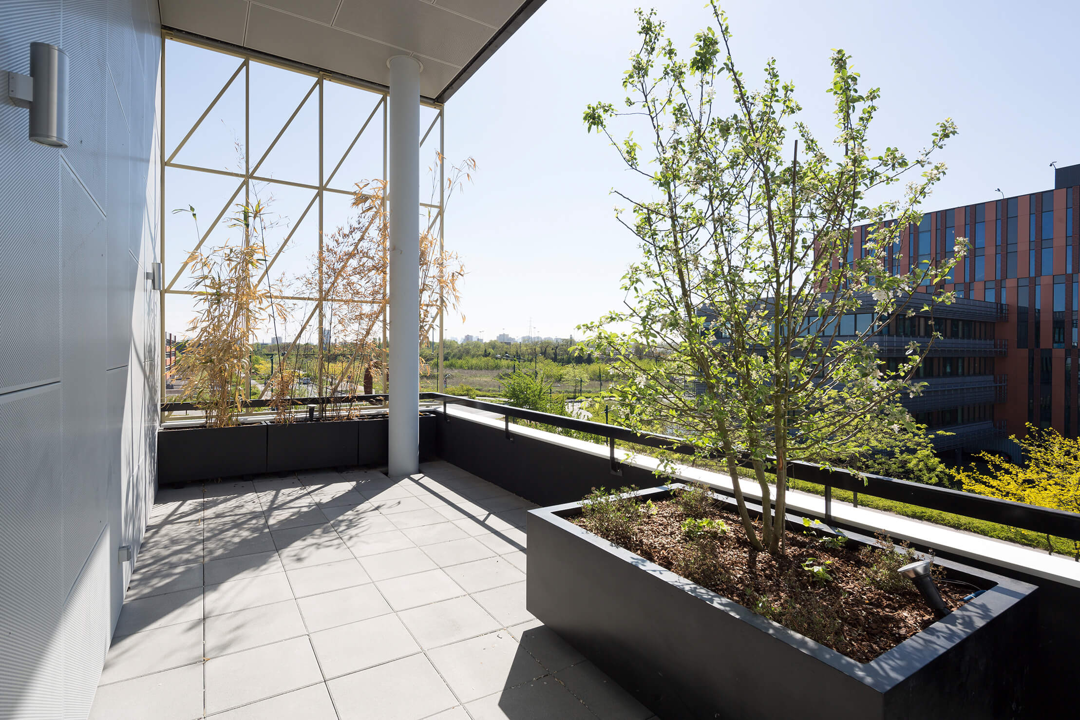 Terrasse du bâtiment Loggias par Inovim Développement