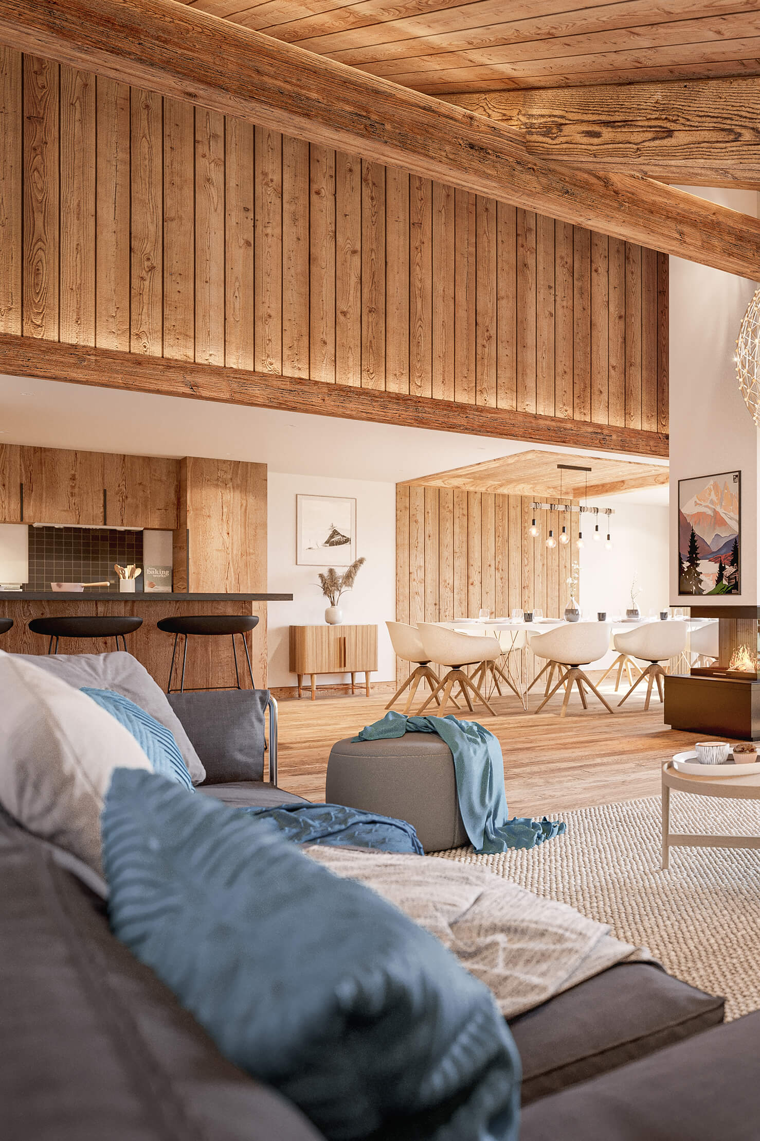 Intérieur du chalet Vivaldi par Inovim Développement